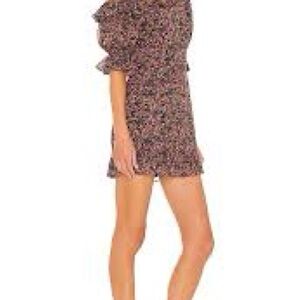 Floral Ruffle Sleeve Dres